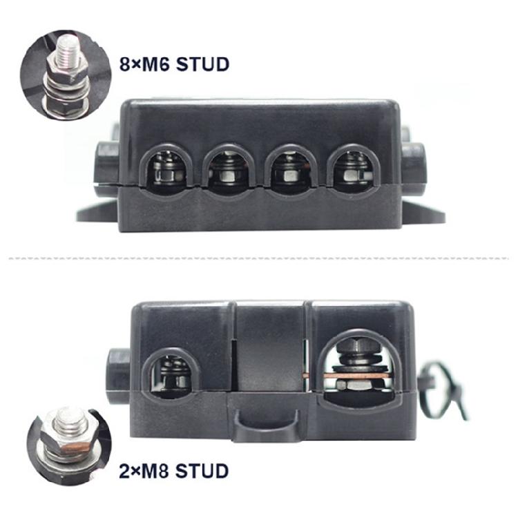 Fuses Holder Power Distribution Busbar Easy Installation Fuses Box for Car Boat 5 Ways Connection