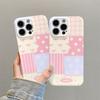 Plaid splicing is suitable for Apple 17promax cartoon cute iPhone16Pro lens all-inclusive 15 new 14.