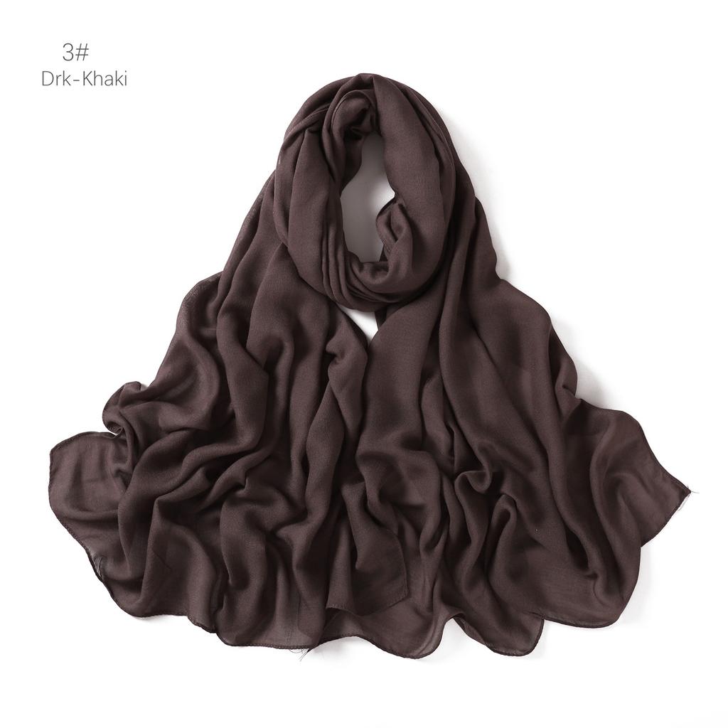 Rayon Viscose Hijab Women Muslim Scarf Shawls Abaya Women Veil Headscarf Wraps Plain Islamic Turban Headbands Foulard