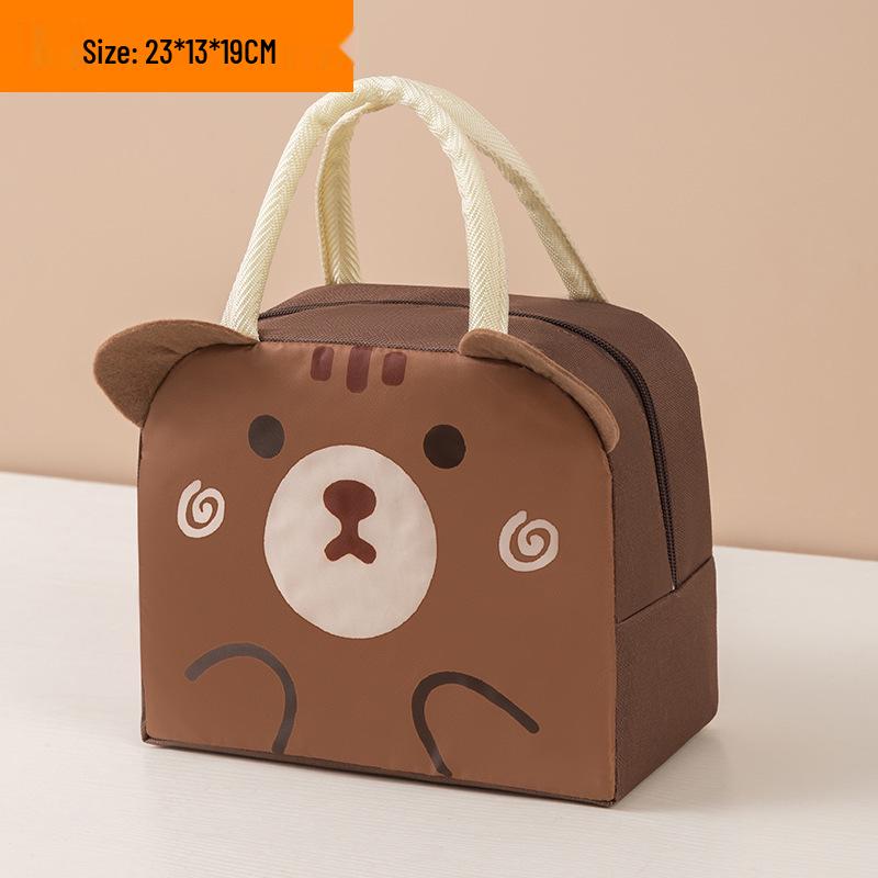 Stylish Cartoon Insulated Lunch Tote - Large Aluminum Foil Liner for Work, Picnics, Kids.