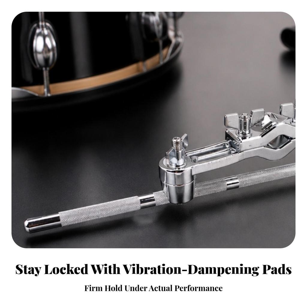 Drum Hardware Extension Clamp Heavy-Duty Kit with Rod Metal for Stage