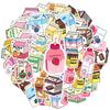 35pcs-50pcs Colorful Fruits Stickers Cute Beverages Teacher Reward Stickers  Stickers For DIY Phone Guitar Laptop Notebook
