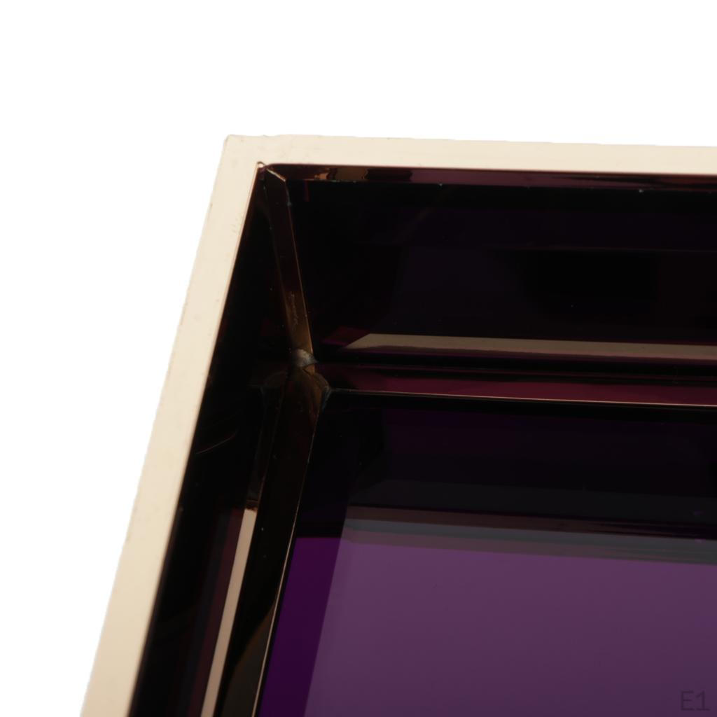 Translucent Glass Tray Makeup Jewelry Trinket Storage Organizer Box
