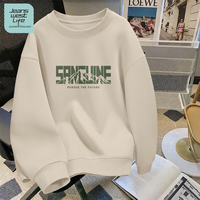 JEANSWEST LIFE Men s Crew Neck Casual Sweatshirt M