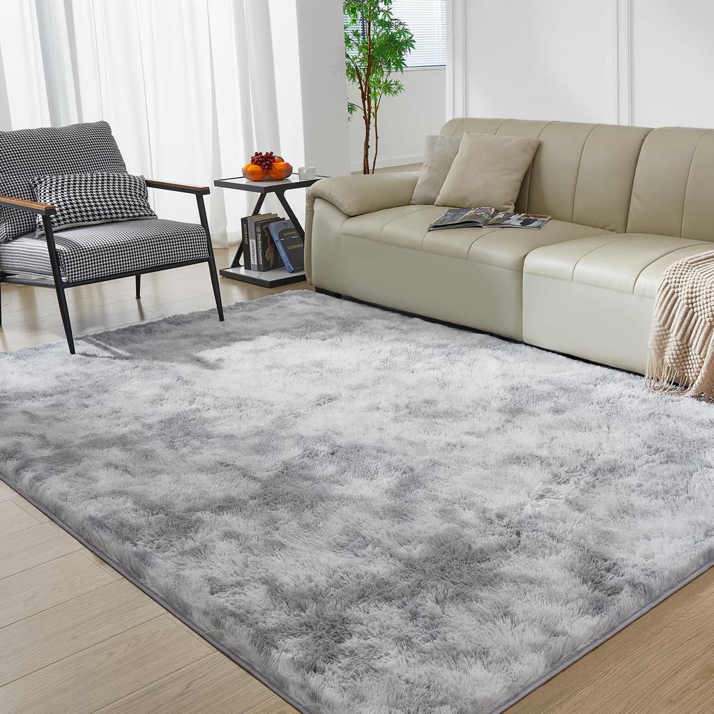 Alfombra Ultra Suave para Sala de Estar, Alfombra de Felpa de Pelo Largo para Dormitorio, Decoración para Habitación de Adolescentes, Dormitorio Universitario, Guardería, Hogar, Felpudo Duradero Antideslizante