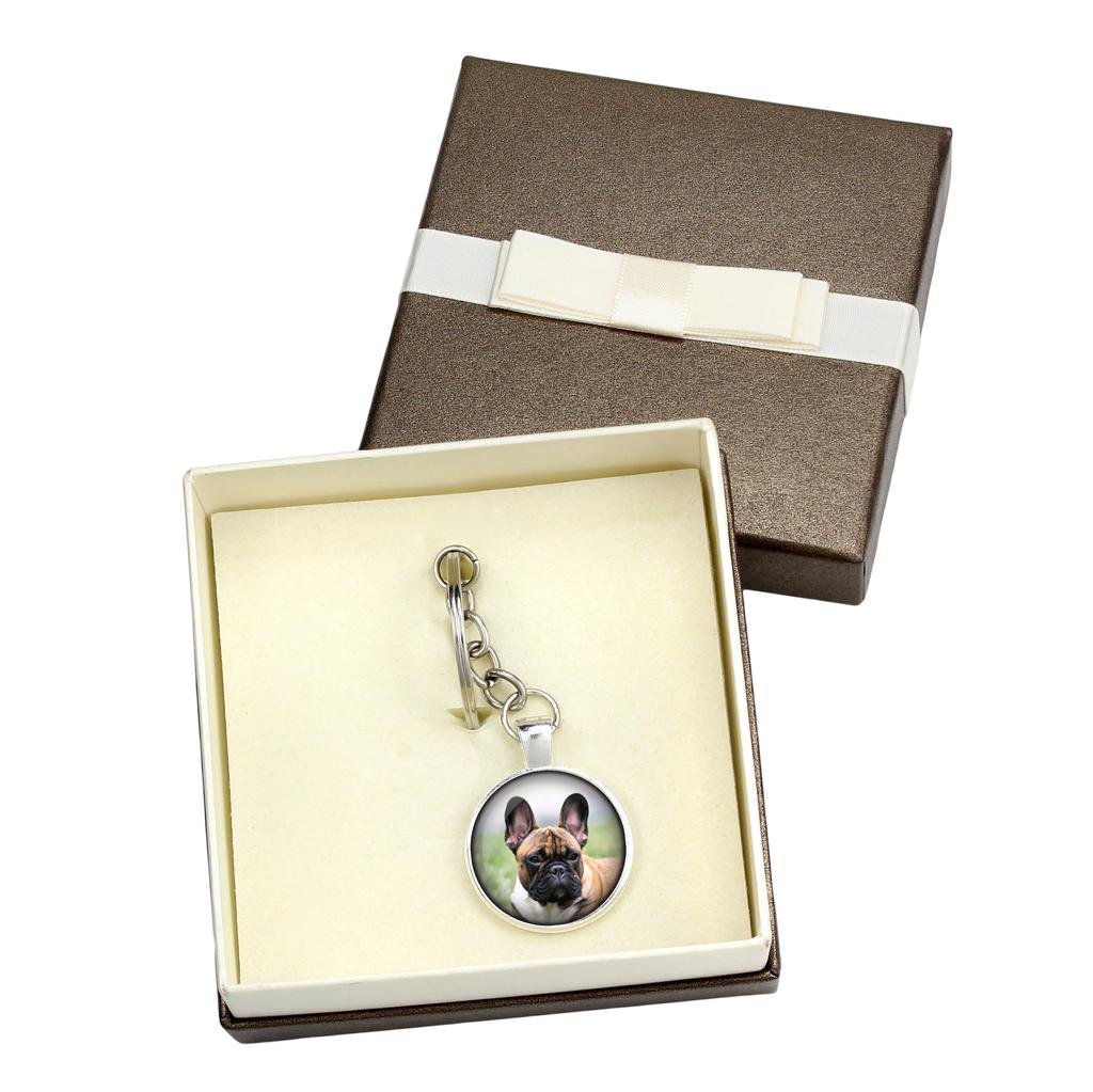 French Bulldog, Frenchie - Keychain In a Box, Own Photo, Keychain Pendant from Art-Dog Brand