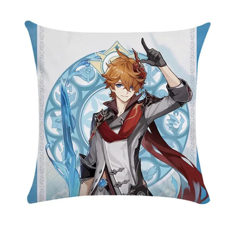 40/45/50cm Genshin Pillowcases Dormitory Sofa Bedside Cushion Cover Cartoon Anime Home Decor Throw Pillow Case