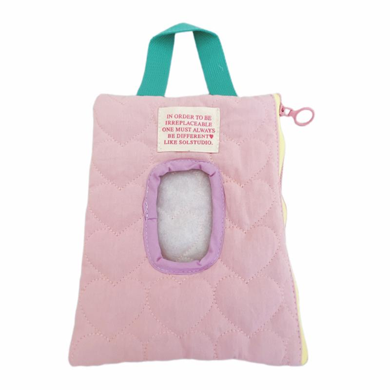 Macaron Color Cotton Baby Wet Wipe Pouch Portable Wipes Holder Case Reusable Refillable Cosmetic Pouch Useful Tissue Box