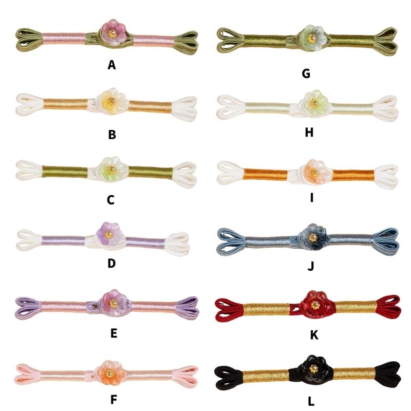 5Pcs Traditional Cheongsam Knot Button Flower Chinese Closures Buttons Sewing Fasteners for Clothing Decoration