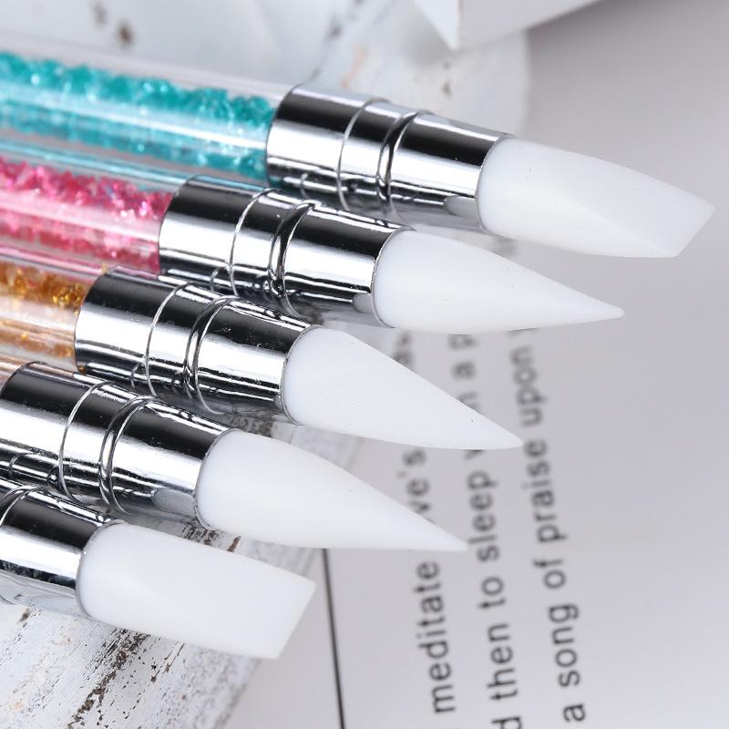 5-Piece Silicone Carving Pen Set: Double-Ended Magic Mirror Nail Art Tool