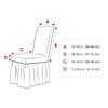 Floral Chair Cover for Dining Room Banquet Chair Slipcover Stretch Chair Cover with Skirt Elastic Wedding Decor