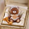 Mini Cartoon Bear Figurine Tiny Resin Bear Figures with Dress Cute Cake Toppers for DIY Crafts Dollhouse Fairy Garden Micro Landscape Decor