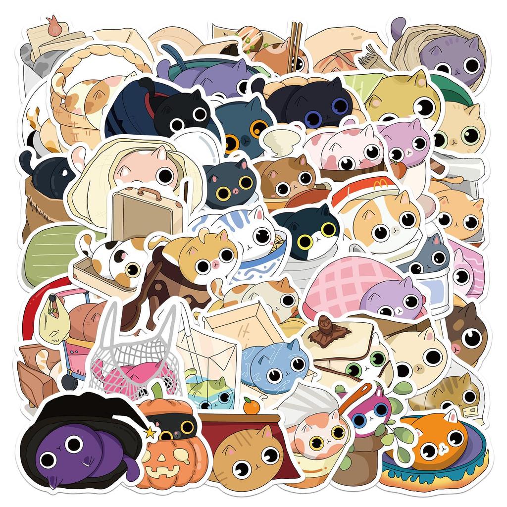 Adorable Kitten & Puppy Stickers: Creative, Waterproof Decals for Notebooks, Bottles, Phones, Skateboards, and Journals.