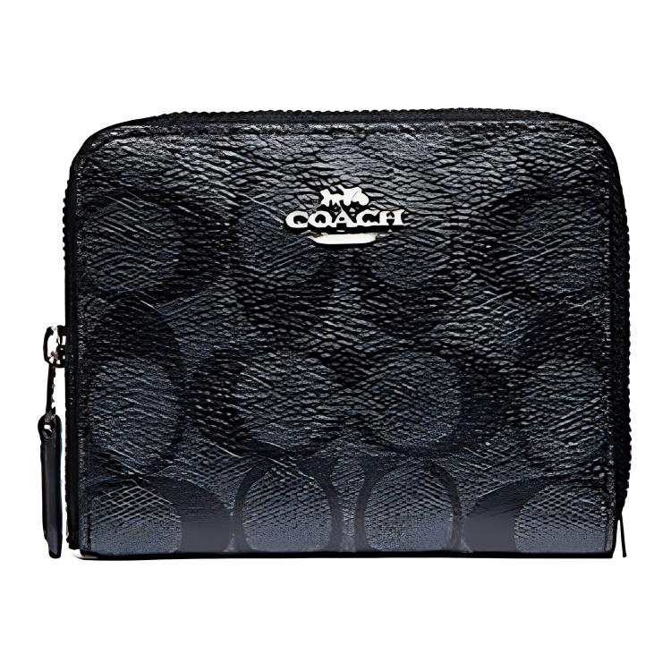 

Coach Zip Around 11 Monogram Coated Canvas And Leather Clutch Women clutch Charcoal 30308-SVDK6 Basic Set (Bag+Dust Bag)