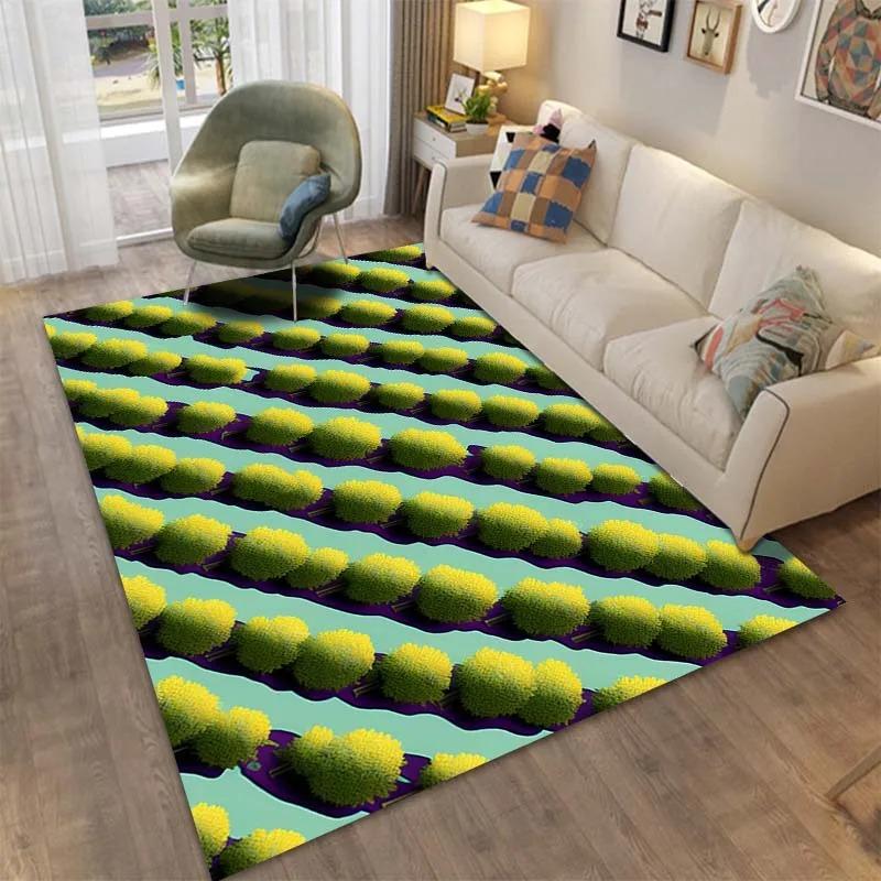 Flower Pattern Floor Mats Door Decoration Home Living Room Floor Mats