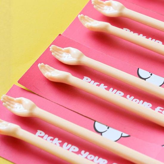 Cute Palm Chopsticks for Kids Beginners Practical Baby Eating Chopstick Learning Training Helper for Improving Hand-eye Coordination