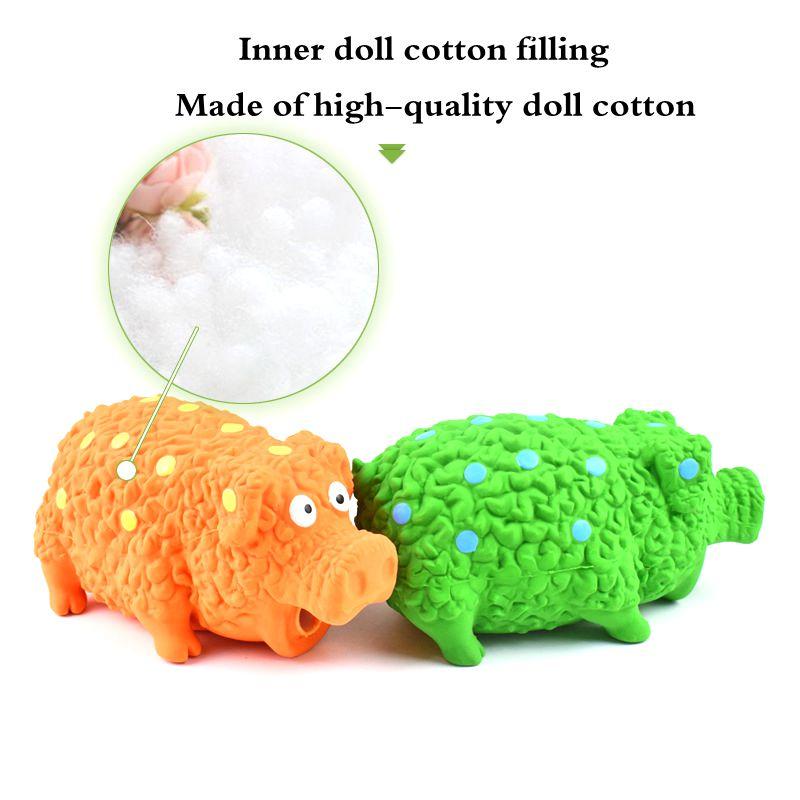 Pet Dog Toy Squeaky Rubber Toy Dog Latex Chew Toy Pig Shape Bite Resistant Puppy Sound Toy For Small Medium Large Dog Toy
