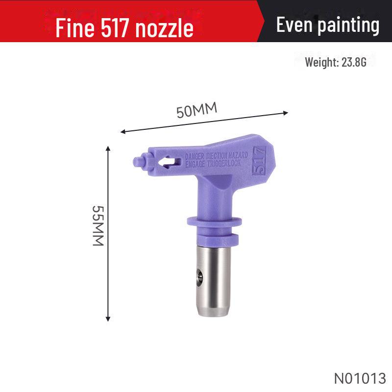 Universal High-Pressure Airless Putty Sprayer Gun with All-Copper Core and Stainless Steel Galvanized 517 Nozzle