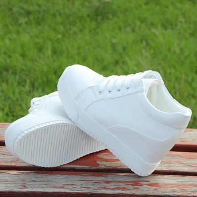 New White Hidden Wedge Heels Sneakers Casual Shoes Woman High Platform Shoes Women's High Heels Wedges Shoes for Women