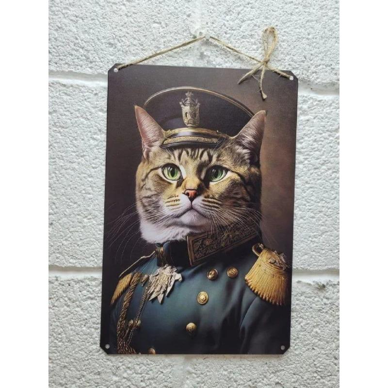 Cats Metal Wall Art, Pet Lover Poster Sign