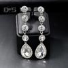 1 Pair Rhinestone Dangle Earrings Sparkling Non-Irritation Rustproof All-Match Fashionable Charm Earrings Jewelry Accessories
