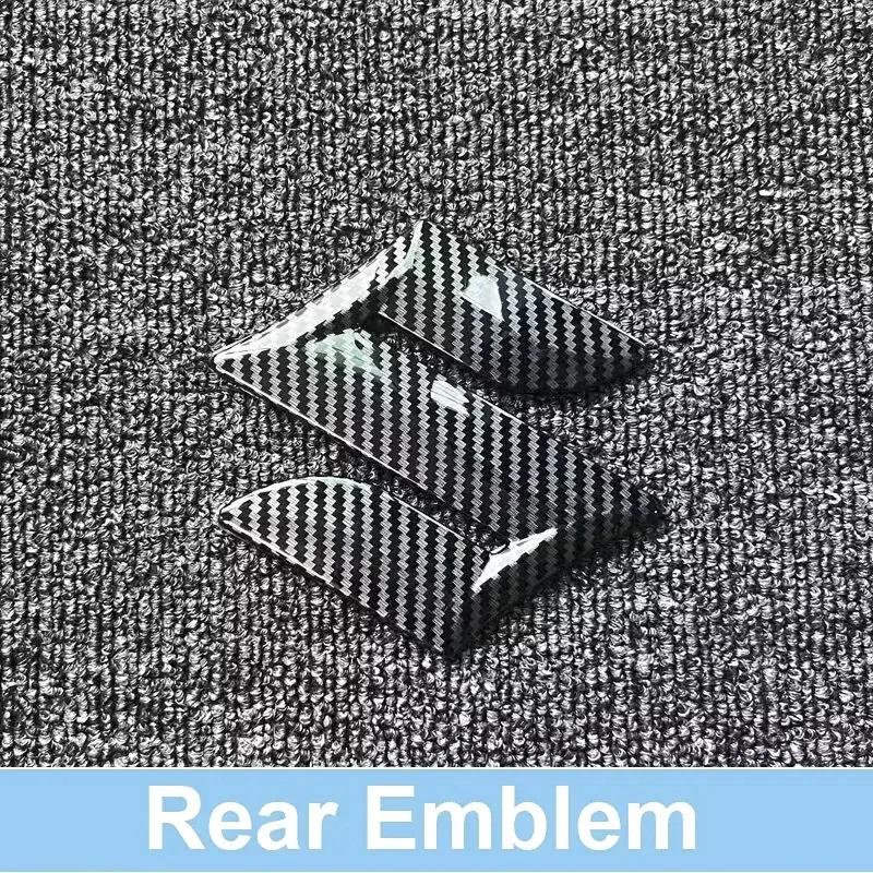 Conjunto de Emblema de Grade Frontal e Adesivo de Emblema de Porta-malas Traseiro em ABS para Suzuki S-Cross, Vitara, Swift, SX4, Alivio - Acessórios de Logo para Carro