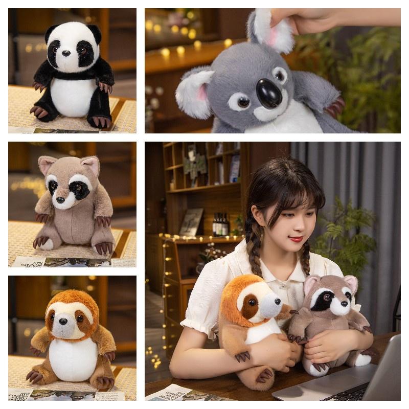 Weiche und kuschelige Panda-, Koala-, Waschbär- und Faultier-Plüschtiere für Mädchen Perfektes Geschenk!