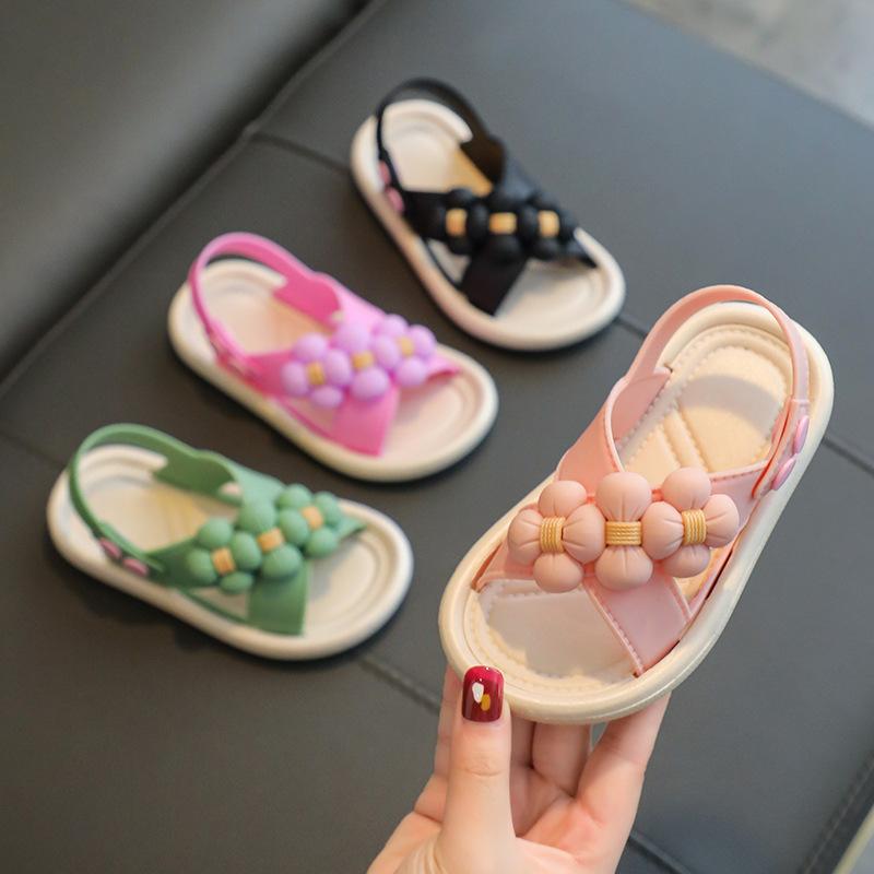 Fashion Children's Sandals Summer Girl Princess Non-slip Soft Bottom Outer Breathable Beach Sandals for Children