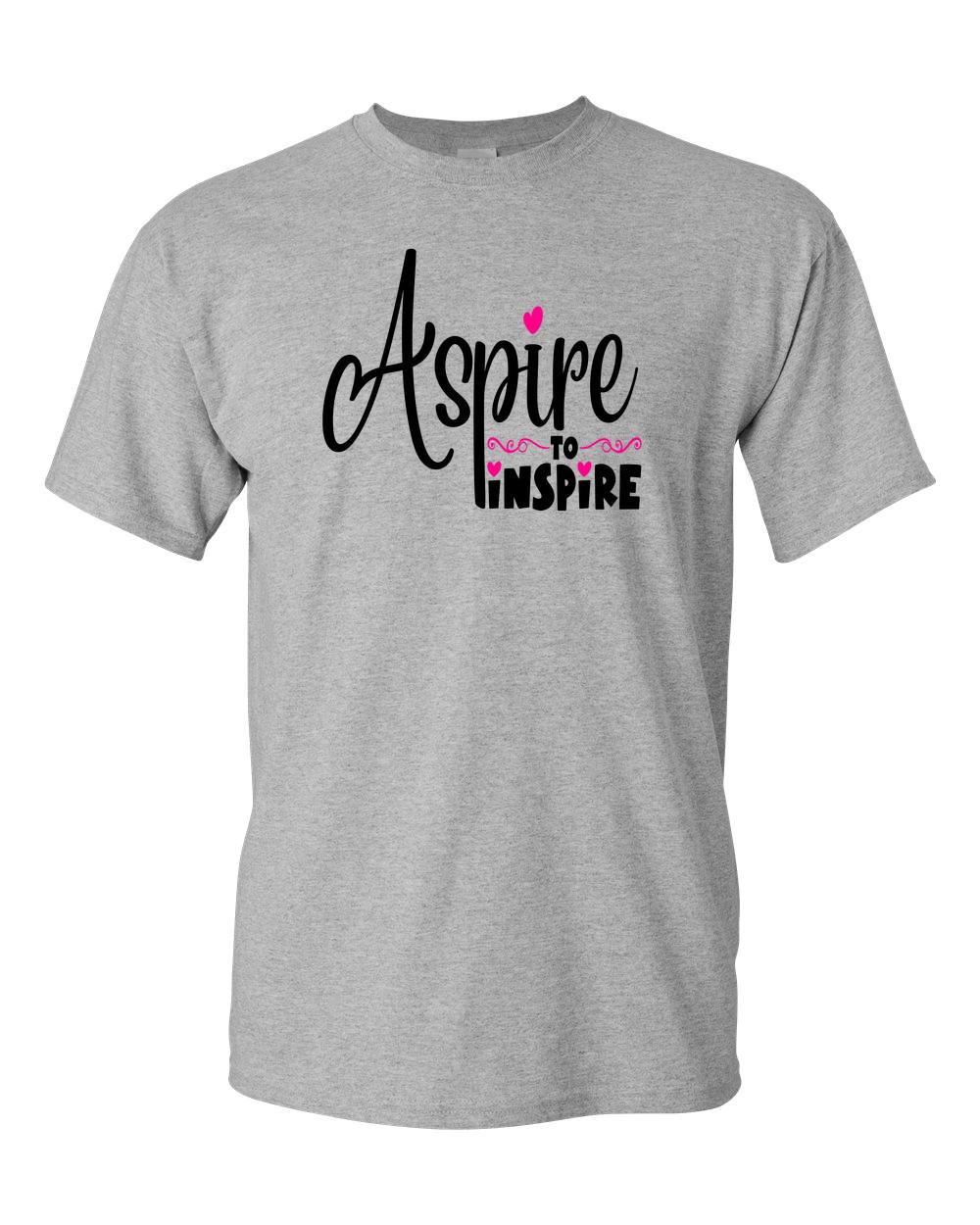 Aspire To Inspire Positive Adult Unisex T-Shirt - Motivational Inspirational Tee XXL