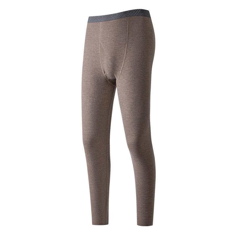 Ultra-Soft & Warm Men's Silk Wool Velvet Seamless Leggings for Autumn & Winter