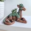 Creative Dragon Tree Succulent Planter Resin Garden Statue Unique Succulent Pot Decorative Plant Pot Gift for Nature Lovers Pot