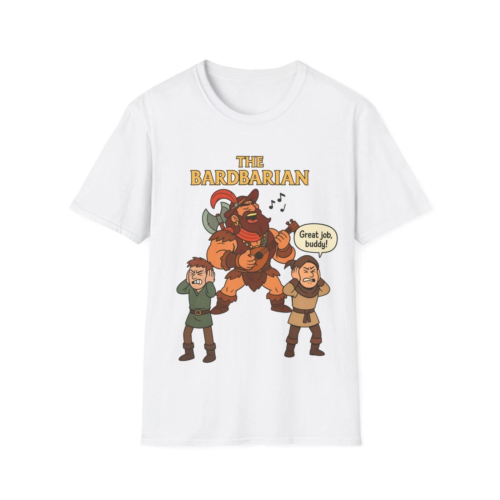 Bardbarian Fantasy Softstyle T-Shirt, D&D Shirt, DnD Tee, Funny Tshirt 4XL