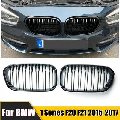 2015-2017 Racing Grille For BMW F20 F21 120i LCI 1 Series 2015 2016 2017 Glossy Black Front Kidney Grill Grille Sports Slat