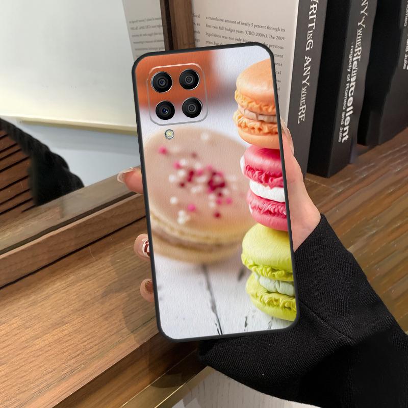Dessert Ice Cream Macaron Food Case For Samsung Galaxy M56 M06 M16 M36 M52 M32 M12 M54 M34 M14 M35 M55 M15 M11 M31 M13 M53