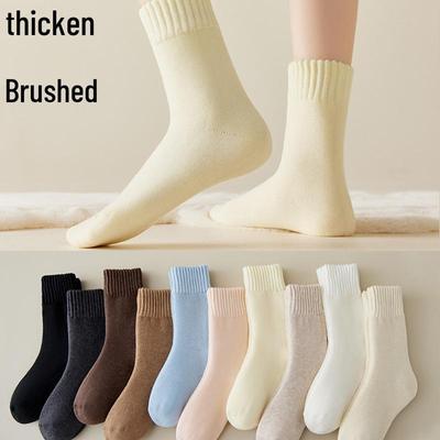 Damen Kniehohe Kaschmirsocken - Anti-Pilling, Plüsch, Gebürsteter Frottee für Herbst/Winter