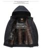 Winter-Baumwolljacke in Übergröße für Väter mit abnehmbarer warmer Kapuze für Männer mittleren Alters und ältere Männer.