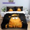 Cat and Fish Pattern Bedding Quilt Set  Home Decoration  Gift (1 * duvet cover + 2 * pillowcase  without core)