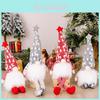 Adorable Christmas Decoration Plush Gnome Standing Reindeer Design Red Gray Colors