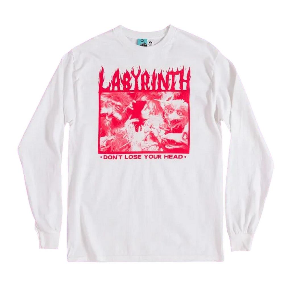 Labyrinth Unisex Adult Fireys Flame Logo Long-Sleeved T-Shirt