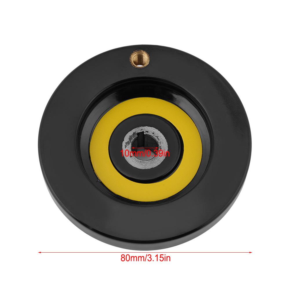 1 ks Čierne zadné vlnité ručné koleso so otočnou rukoväťou pre sústruh a frézku(10x 80mm)