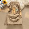 GENIOLAMODE Men's Summer Ice Silk Casual Cargo Shorts