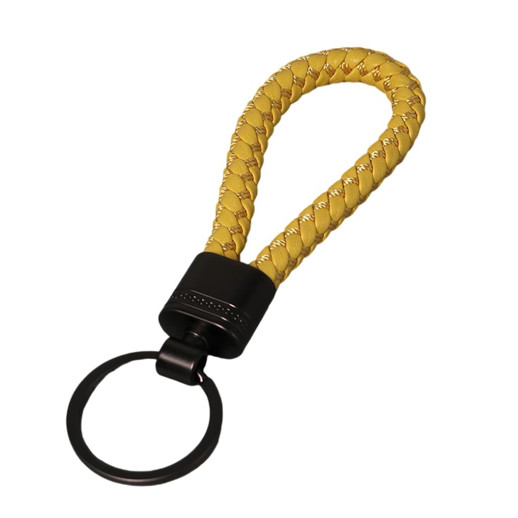 Handcraft Braided Sturdy Leather Keychain With Zinc Alloy Materials Clasp Accessory for Everyday Use and Gifts Giving