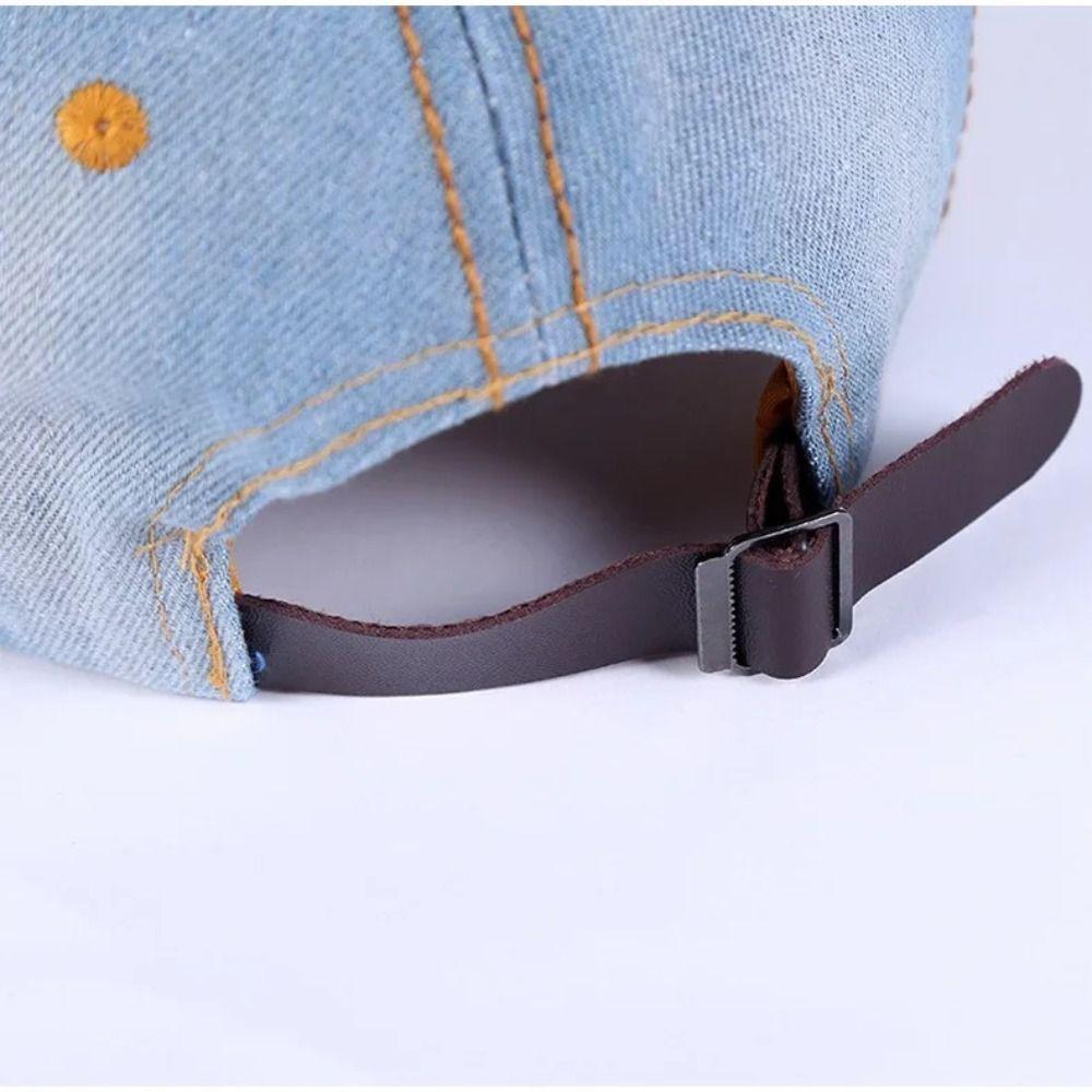 Sunshade Rhinestone Baseball Cap Adjustable Cotton Denim Baseball Cap New Sequins Sports Hat