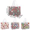1pcs Christmas Tote Bags with Handles Xmas Non-Woven Gifts Bags Santa Snowman Treat Bags Party Decorations