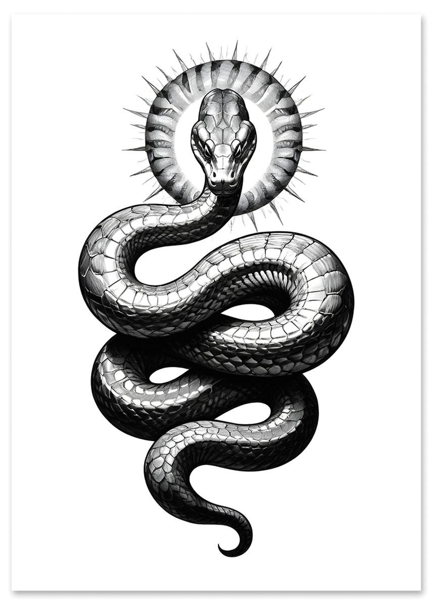 

Plakat ilustracja tatuaż 30x40 cm