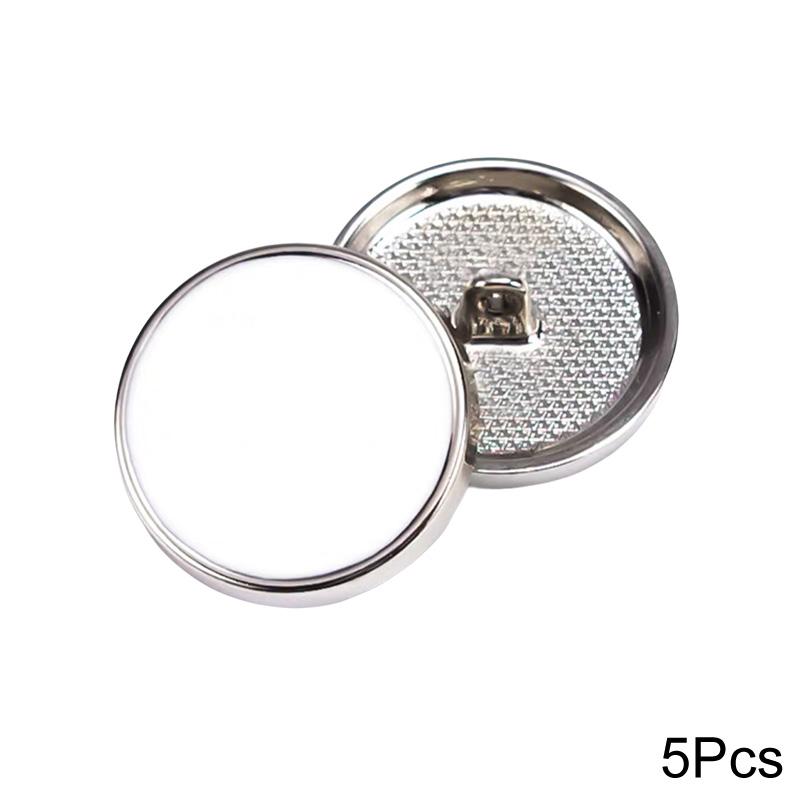 

5 шт. Украшение для одежды Простой стиль Металлическая Изысканная Плоская пуговица Шитье Черные Украшения Золотая Пуговица для рубашки 5pcs