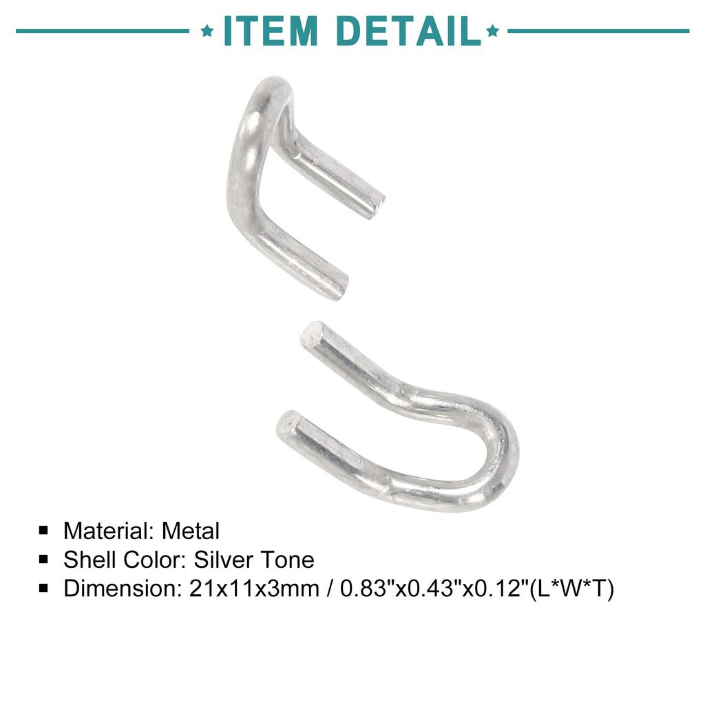 ACROPIX Universal Exhaust Muffler Pull Hook U Shape Motorcycle Scooter Silver Tone 4pcs