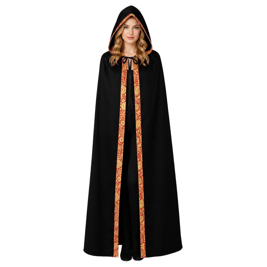 Unisex Halloween Umhang Kostüm Langer Umhang in 5 Farben für Bühnenauftritte und Veranstaltungen im Vintage-Stil