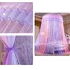 Elegant Blonder Seng Baldakin Myggnett Dome Hengende Blonder Insektsnett Kryptering Heving Tak Princess Dome Court