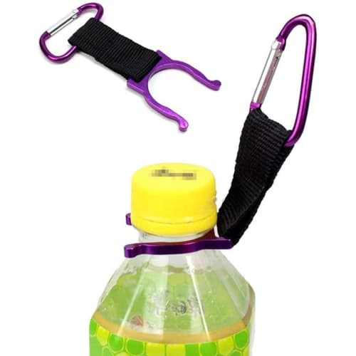 Audiophile Water Bottle Holder with Carabiner, Set of 5 (Blue)